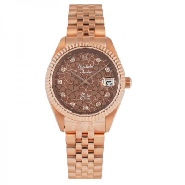Alexandre Christie AC 5013 Rosegold Brown LDBRGMO1 Alexandre Christie AC 5013 Rosegold Brown LDBRGMO1